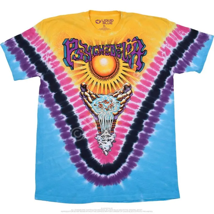 Liquid Blue TShirt Men Psychedelia TieDye TShirt