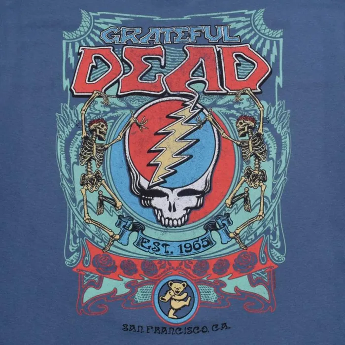 Liquid Blue TShirt Men San Fran Skellys Denim TShirt