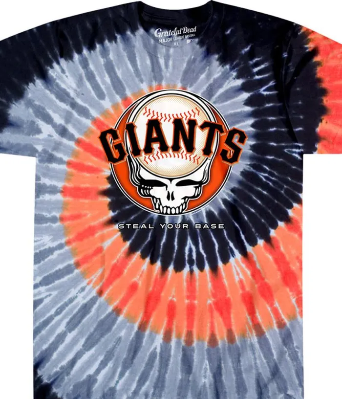 Liquid Blue TShirt Men San Francisco Giants Steal Your Base TieDye TShirt