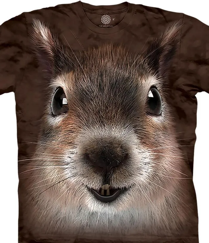Liquid Blue TShirt Men Squirrel Face Classic Cotton TShirt