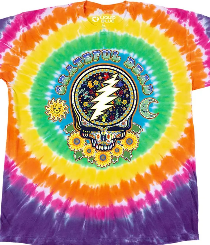 Liquid Blue TShirt Men Steal Your Face Day Of The Dead TShirt