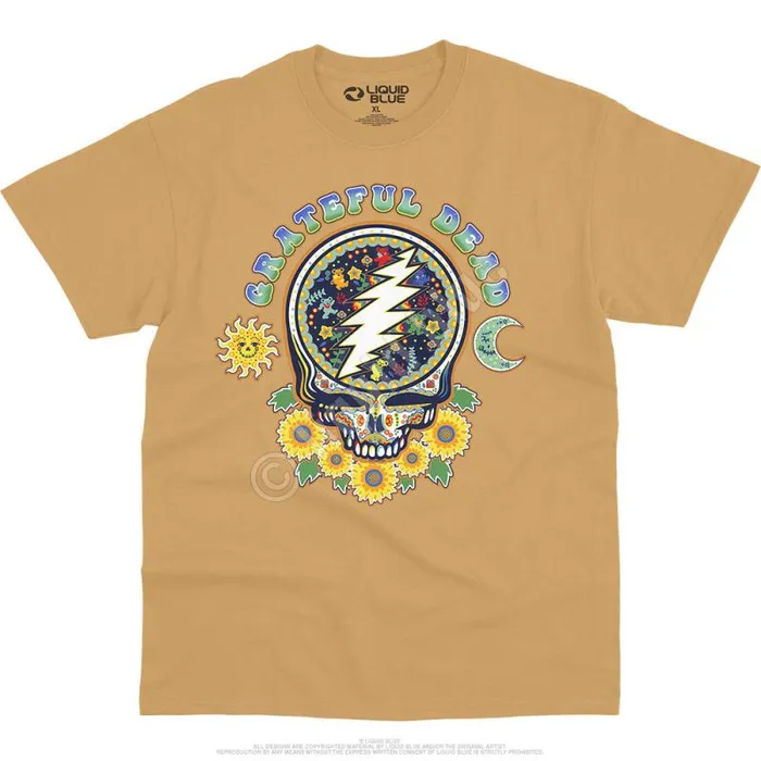 Liquid Blue TShirt Men Steal Your Face Day Of The Dead TShirt
