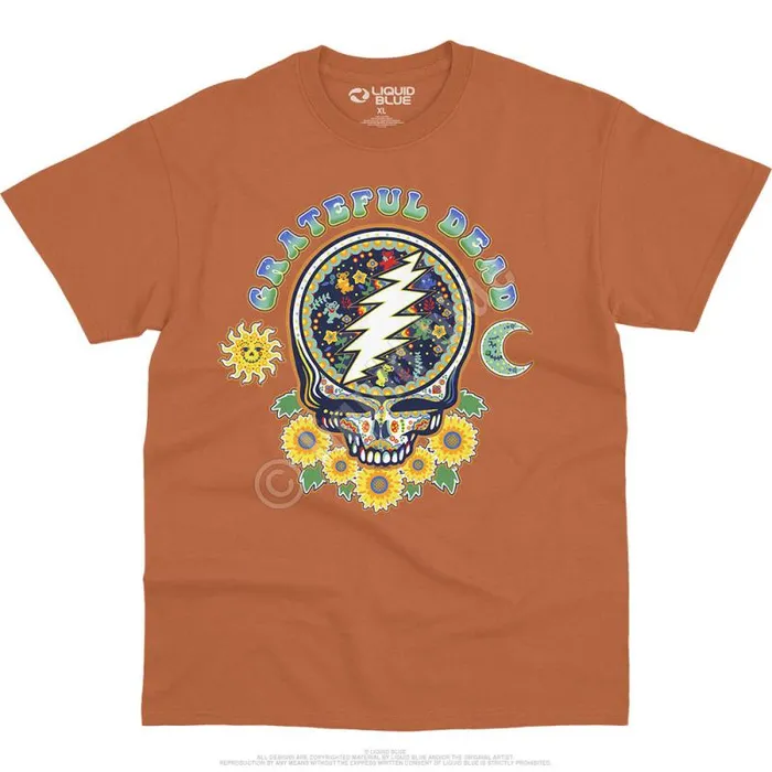 Liquid Blue TShirt Men Steal Your Face Day Of The Dead TShirt