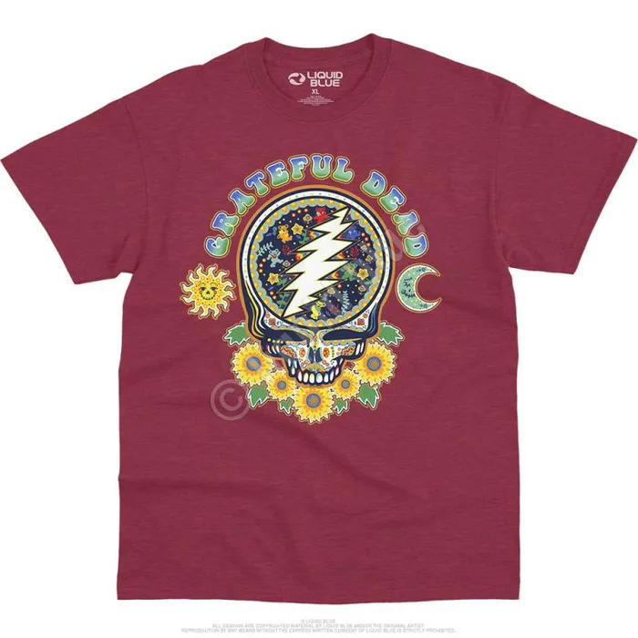 Liquid Blue TShirt Men Steal Your Face Day Of The Dead TShirt