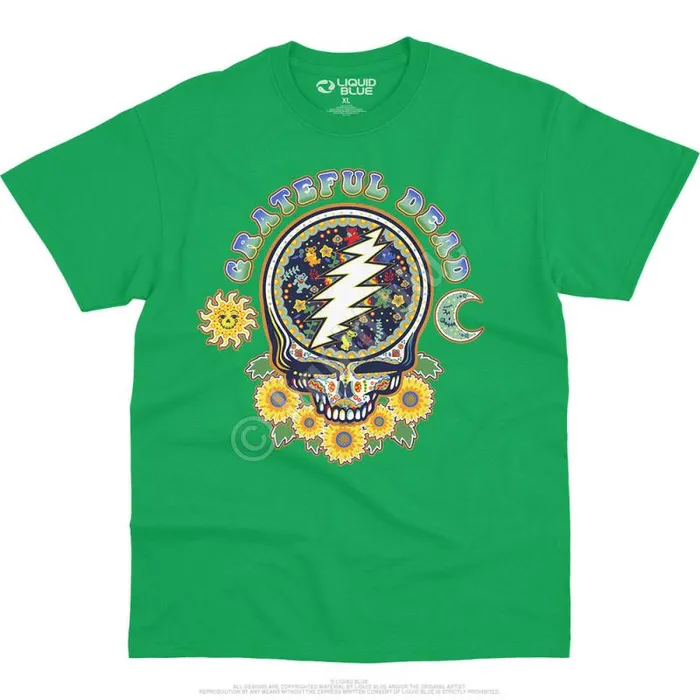 Liquid Blue TShirt Men Steal Your Face Day Of The Dead TShirt