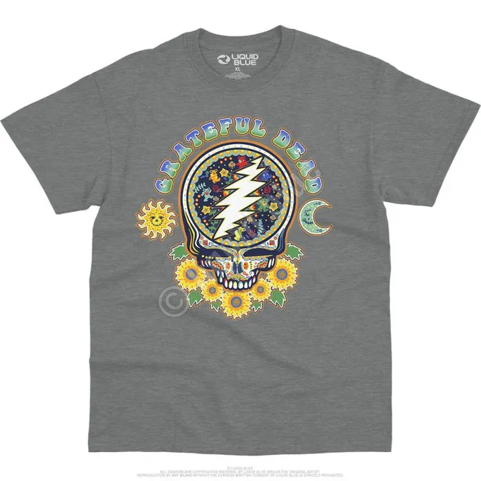 Liquid Blue TShirt Men Steal Your Face Day Of The Dead TShirt