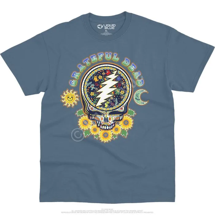 Liquid Blue TShirt Men Steal Your Face Day Of The Dead TShirt