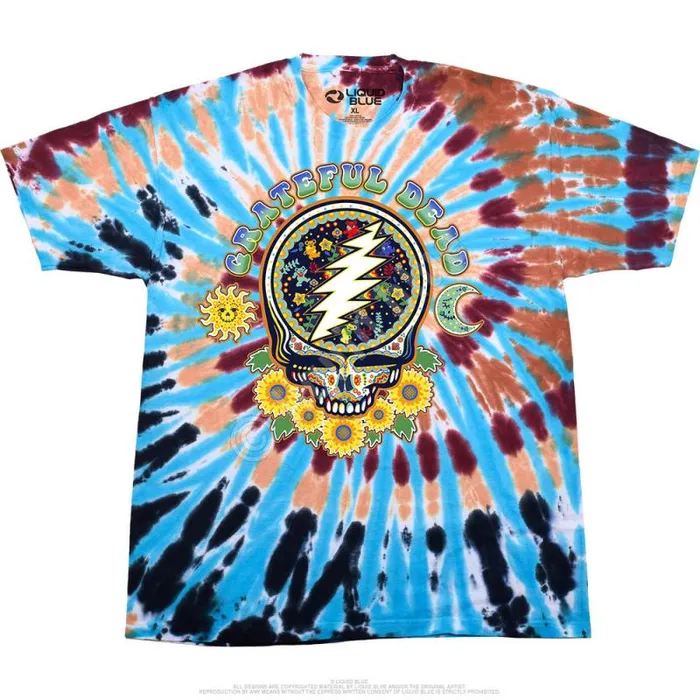 Liquid Blue TShirt Men Steal Your Face Day Of The Dead TShirt
