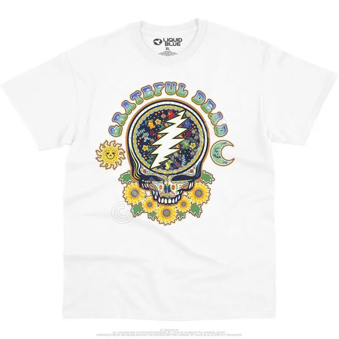 Liquid Blue TShirt Men Steal Your Face Day Of The Dead TShirt