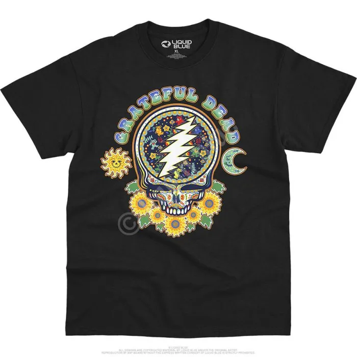 Liquid Blue TShirt Men Steal Your Face Day Of The Dead TShirt
