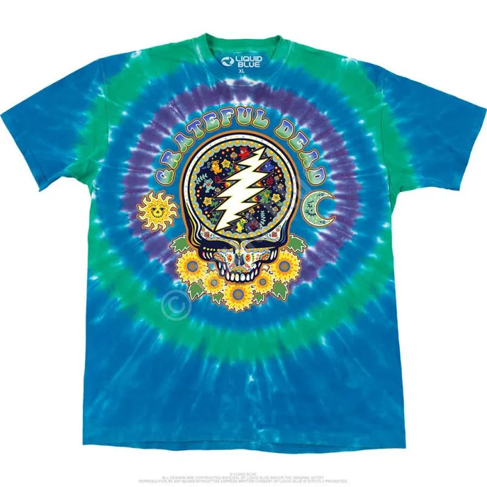 Liquid Blue TShirt Men Steal Your Face Day Of The Dead TShirt