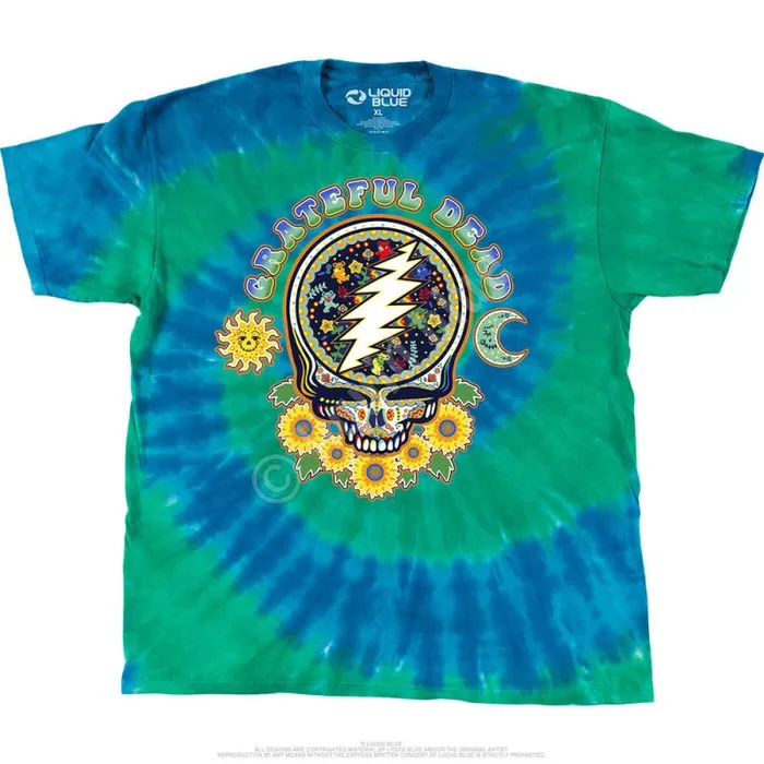 Liquid Blue TShirt Men Steal Your Face Day Of The Dead TShirt