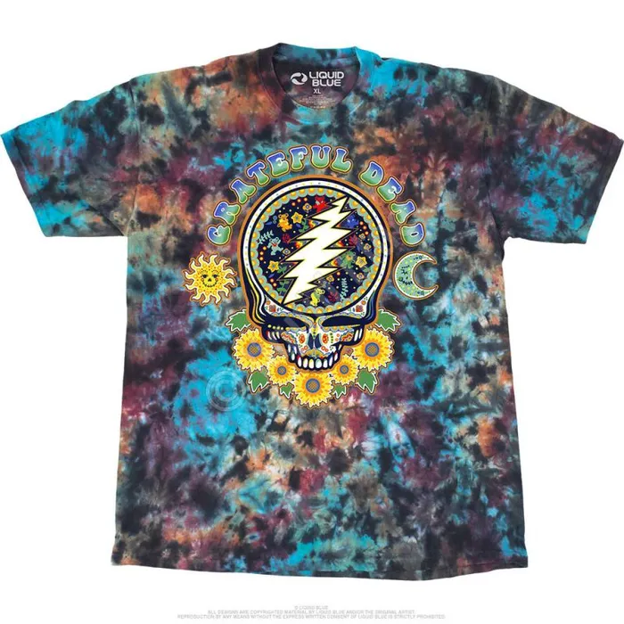Liquid Blue TShirt Men Steal Your Face Day Of The Dead TShirt