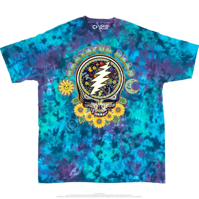 Liquid Blue TShirt Men Steal Your Face Day Of The Dead TShirt