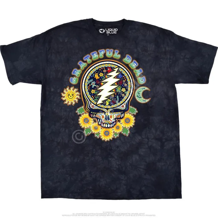 Liquid Blue TShirt Men Steal Your Face Day Of The Dead TShirt