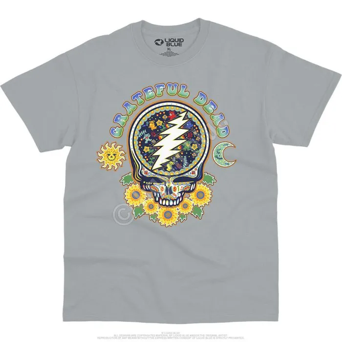 Liquid Blue TShirt Men Steal Your Face Day Of The Dead TShirt