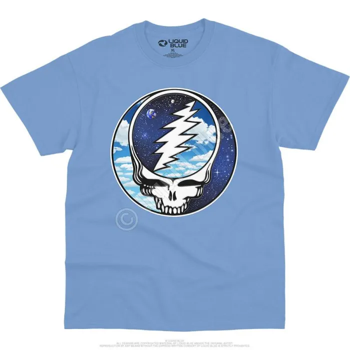 Liquid Blue TShirt Men Steal Your Sky Space TShirt