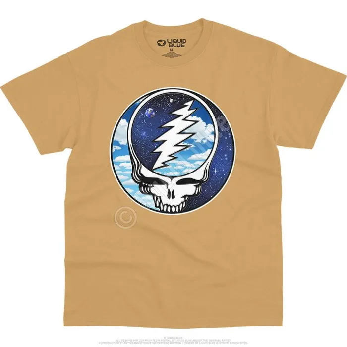 Liquid Blue TShirt Men Steal Your Sky Space TShirt