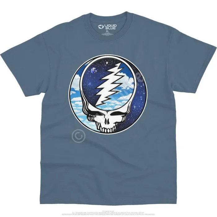 Liquid Blue TShirt Men Steal Your Sky Space TShirt