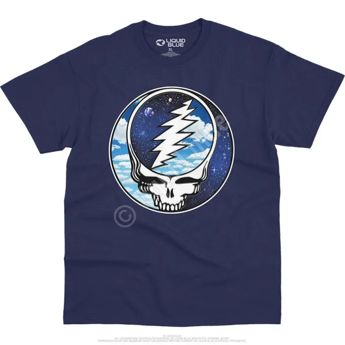 Liquid Blue TShirt Men Steal Your Sky Space TShirt