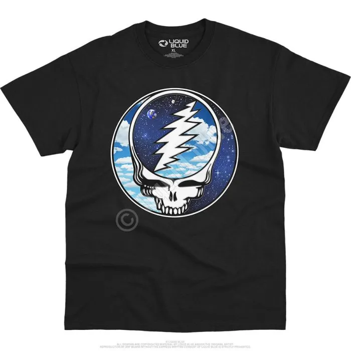 Liquid Blue TShirt Men Steal Your Sky Space TShirt