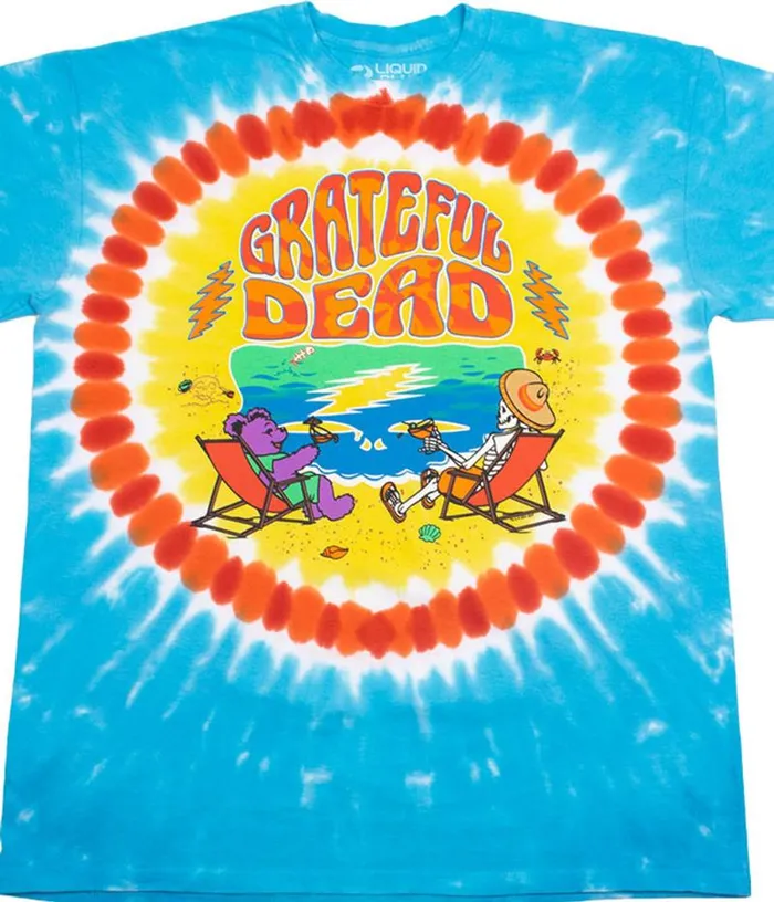 Liquid Blue TShirt Men Summertime Fun Time TieDye TShirt