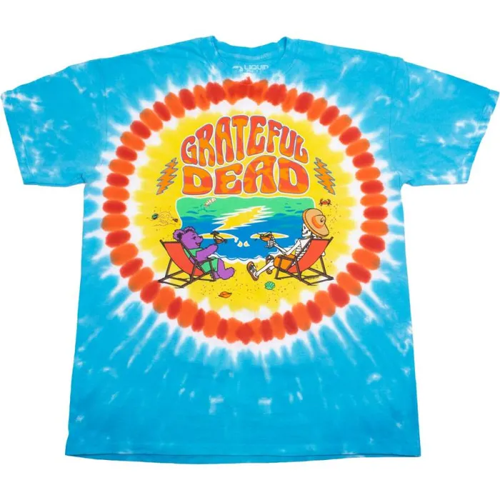 Liquid Blue TShirt Men Summertime Fun Time TieDye TShirt