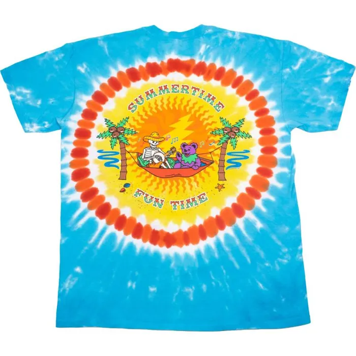 Liquid Blue TShirt Men Summertime Fun Time TieDye TShirt