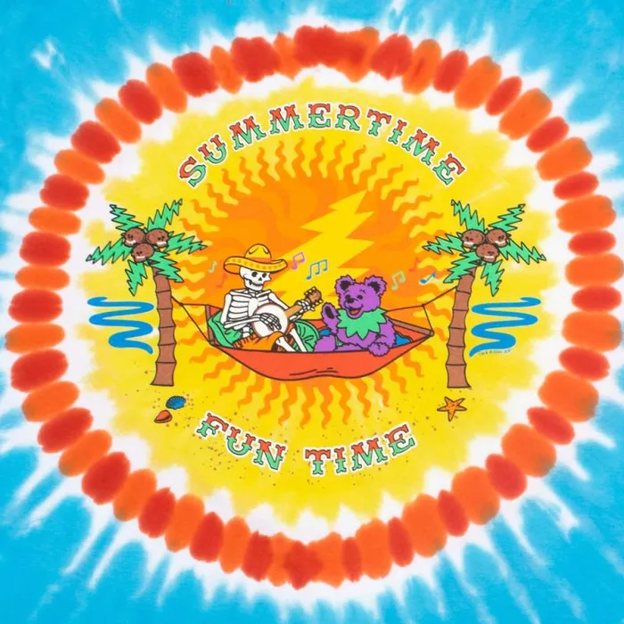Liquid Blue TShirt Men Summertime Fun Time TieDye TShirt