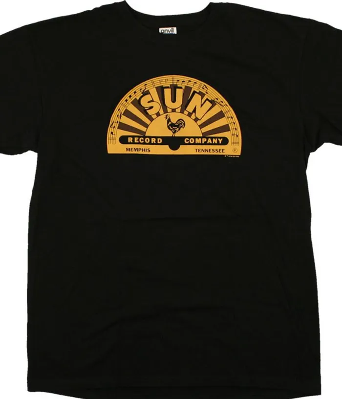 Liquid Blue TShirt Men Sun Records Memphis Label Black TShirt