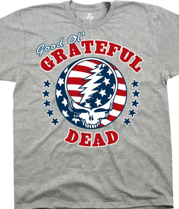 Liquid Blue TShirt Men SYF Independence Heather Grey TShirt