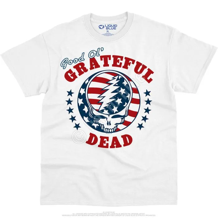 Liquid Blue TShirt Men SYF Independence White TShirt