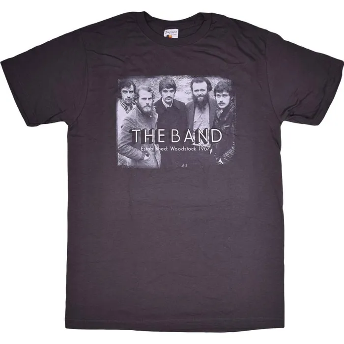 Liquid Blue TShirt Men The Band Woodstock Photo Grey TShirt