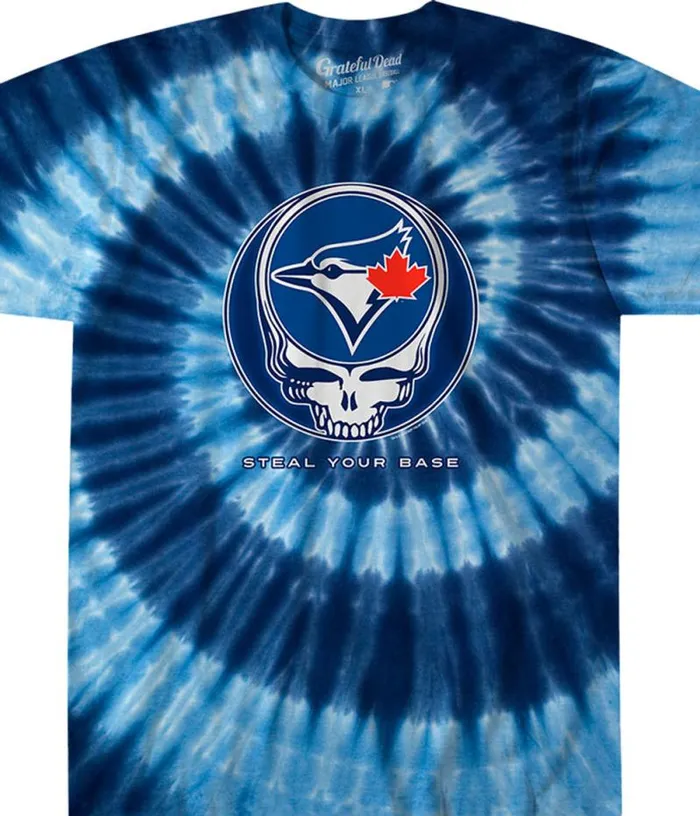 Liquid Blue TShirt Men Toronto Blue Jays Steal Your Base TieDye TShirt