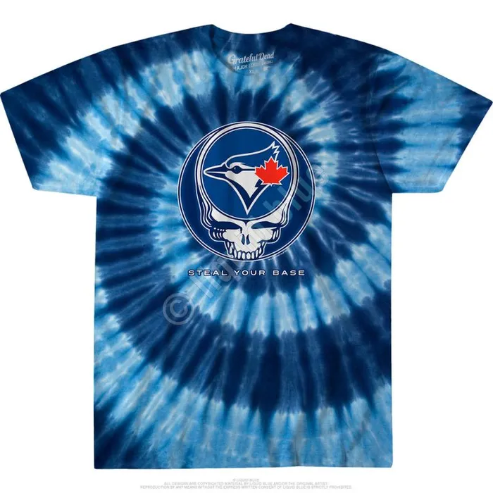 Liquid Blue TShirt Men Toronto Blue Jays Steal Your Base TieDye TShirt