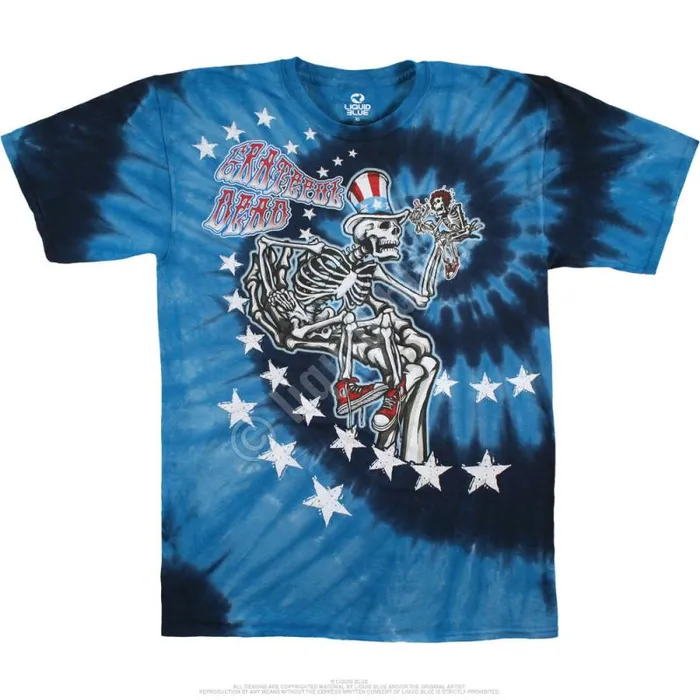 Liquid Blue TShirt Men Uncle Sam I Am TieDye TShirt