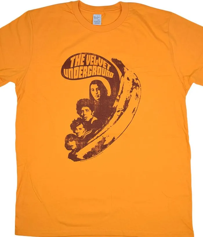 Liquid Blue TShirt Men Velvet Underground VU Says Yellow TShirt