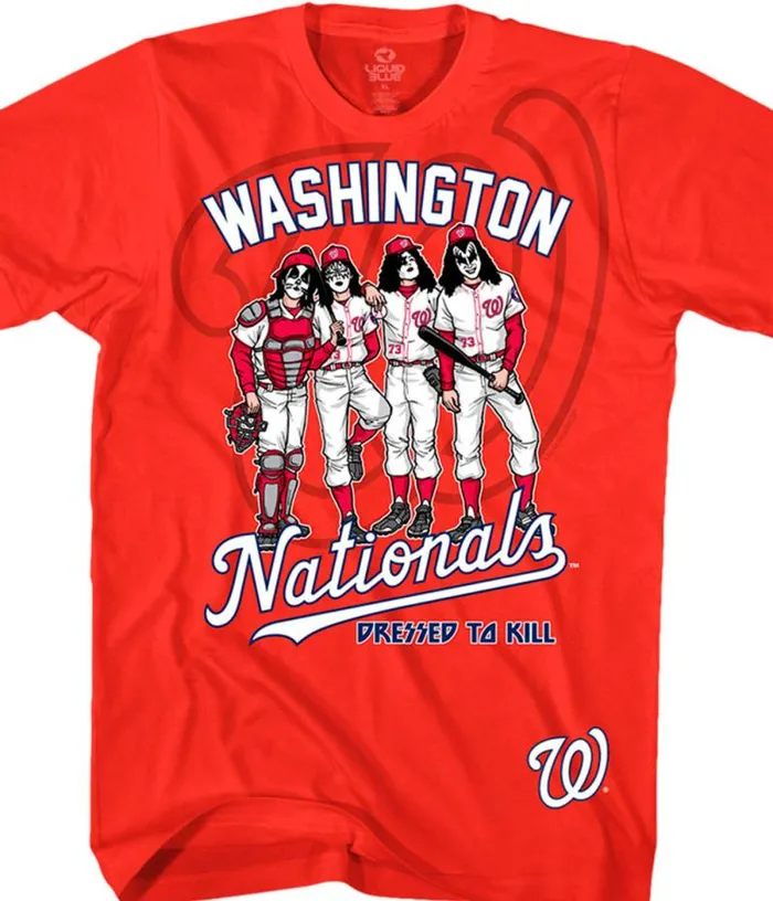Liquid Blue TShirt Men Washington Nationals Dressed To Kill Red TShirt