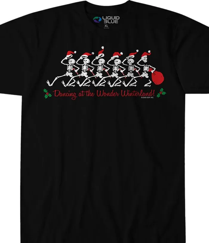 Liquid Blue TShirt Men Wonder Winterland Black TShirt