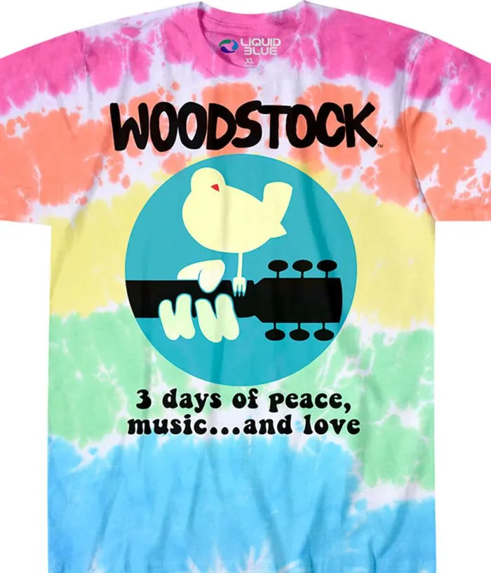 Liquid Blue TShirt Men Woodstock Banded TieDye TShirt