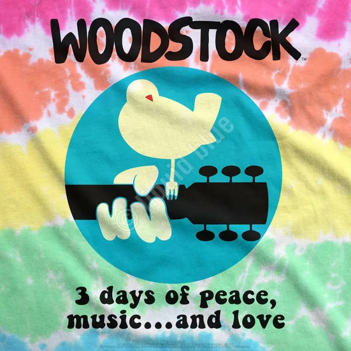 Liquid Blue TShirt Men Woodstock Banded TieDye TShirt