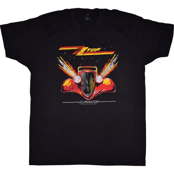 Liquid Blue TShirt Men ZZ Top Eliminator Black TShirt