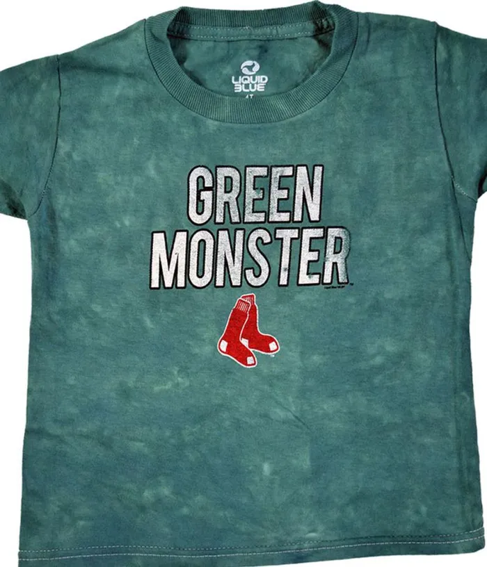 Liquid Blue Toddler Kids Boston Red Sox Toddler Green Monster TieDye TShirt