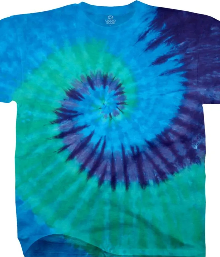 Liquid Blue Youth Kids Cool Spiral Youth Unprinted TieDye TShirt