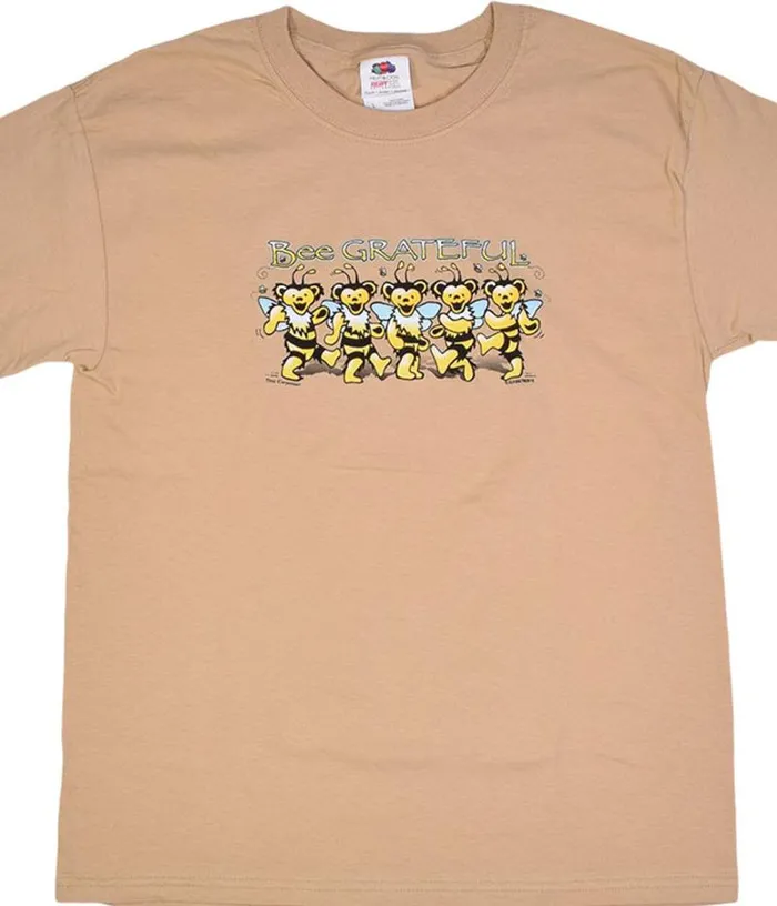 Liquid Blue Youth Kids GD Bee Grateful Youth Tan TShirt