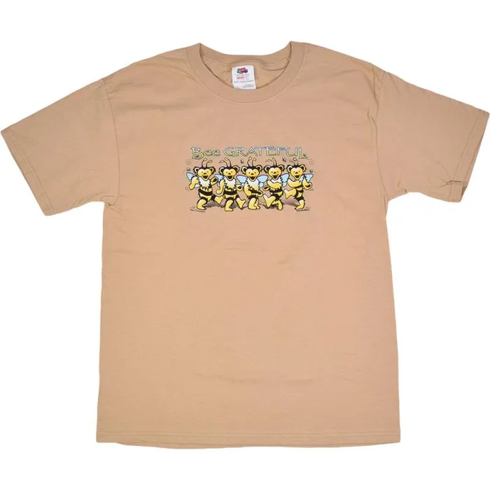 Liquid Blue Youth Kids GD Bee Grateful Youth Tan TShirt