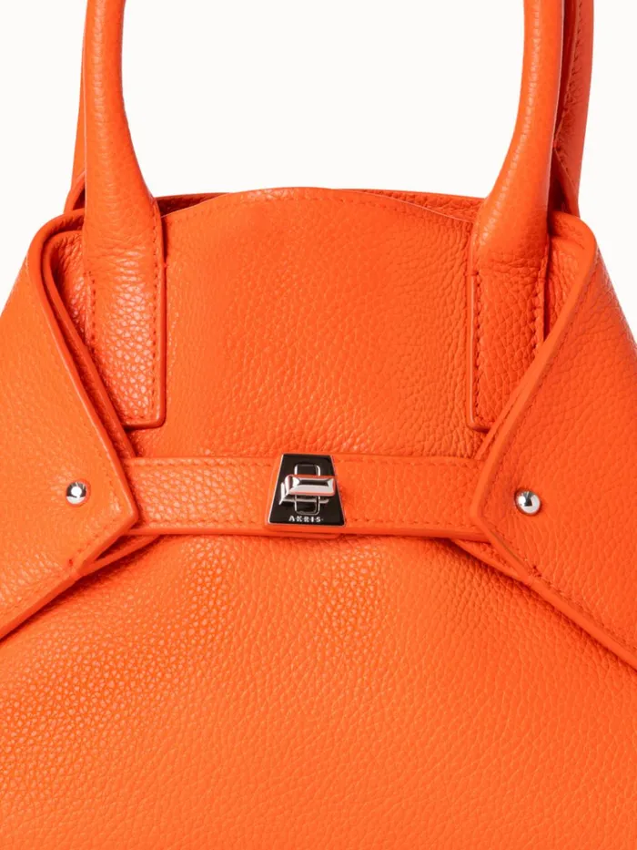 Little Ai Messenger Bag In Leather Zinnia Women Akris Top Handle Bags