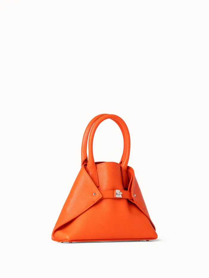 Little Ai Messenger Bag In Leather Zinnia Women Akris Top Handle Bags