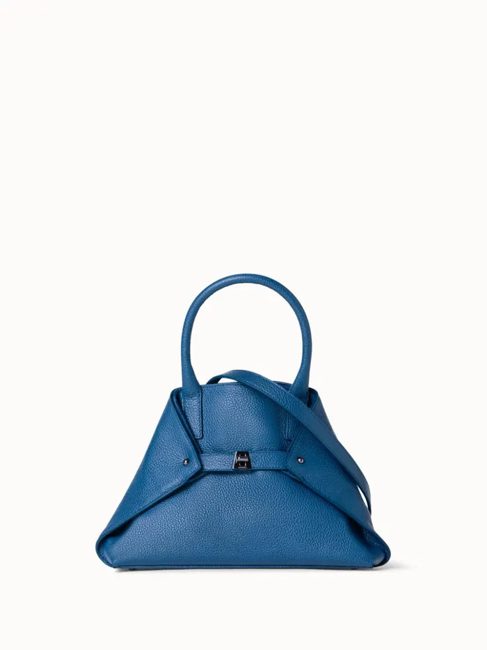 Little Ai Top Handle Bag In Cervocalf Leather Pacific Women Akris Top Handle Bags