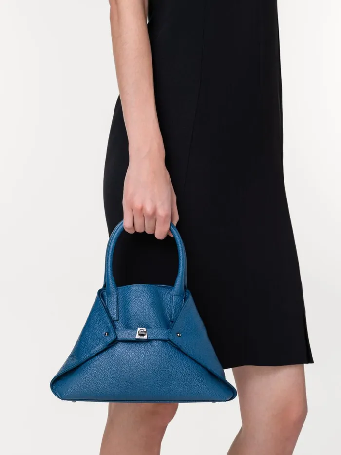 Little Ai Top Handle Bag In Cervocalf Leather Pacific Women Akris Top Handle Bags